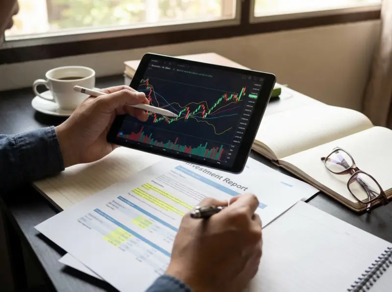 Visual comparison of three AI investing methodologies: algorithmic trading for execution, robo-advisors for portfolio management, and predictive analytics for market forecasting