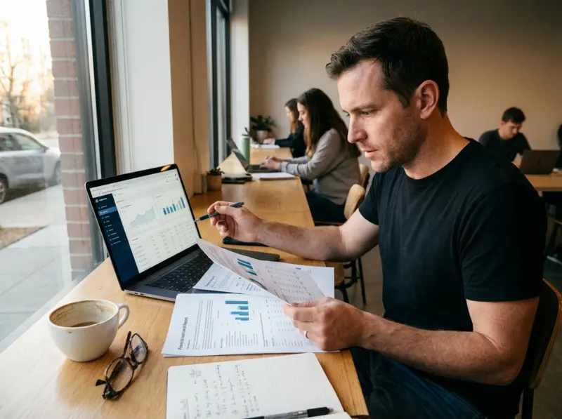 Infographic comparing four AI investment categories: algorithmic trading systems, robo-advisors, predictive analytics, and portfolio optimization engines